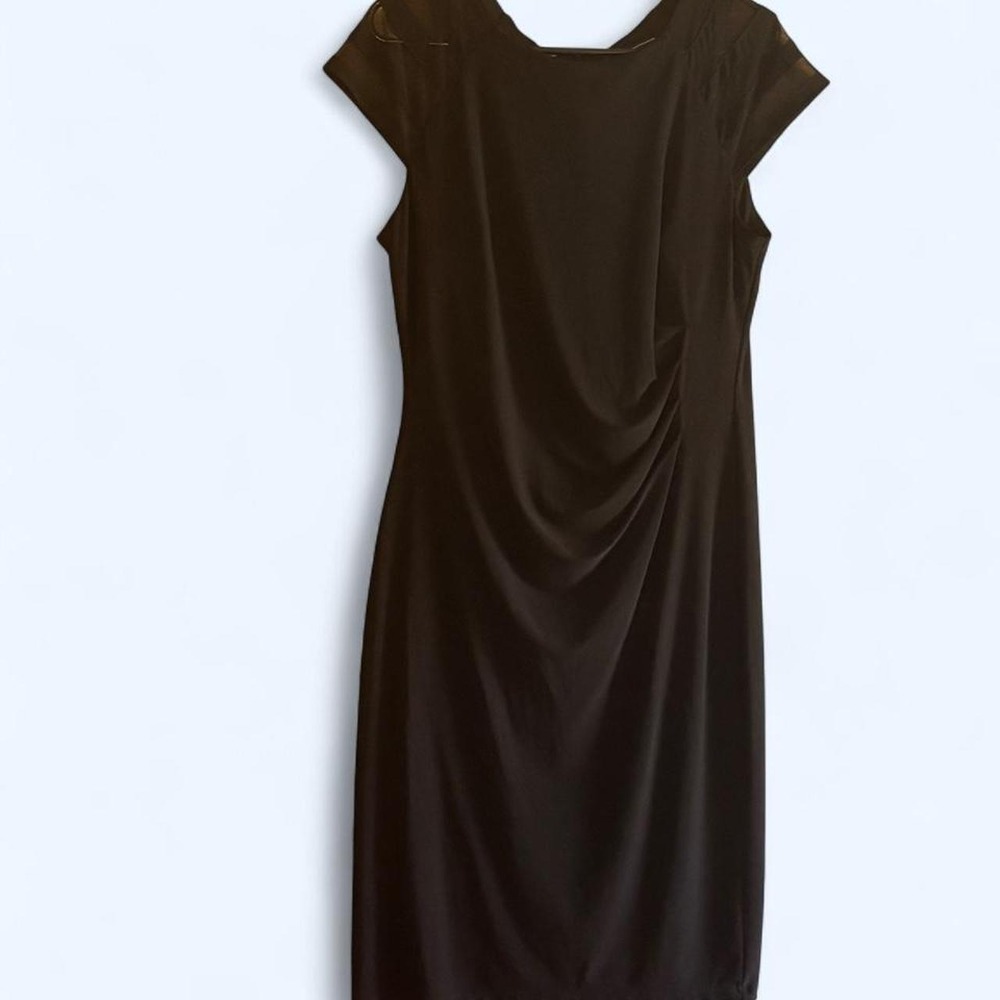 Jessica Howard Black Dress with ruched detail-12